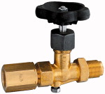 Manometer-Absperrventil, Zapfen - Spannmuffe, DIN 16270, Form A Gewinde G 1/2 PN bar 400 bar