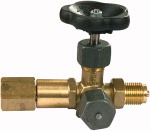 Manometer-Absperrventil, Zapfen - drehbare Muffe und Schaft für Messgerätehalter, mit Prüfzapfen M20x1,5, DIN 16271, Form B Gewinde G 1/2 PN bar 250 