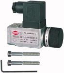 Druckschalter, elektr. Anschluss Gerätestecker Form A nach DIN 43650 Anschluss G 1/4 Einstellbereich 0,5 - 8 bar