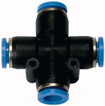 Kreuz-Verbinder für Schlauch- Außen-Ø mm 10 L1 mm 27,9