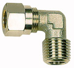 Winkel-Einschraubverschraubung, Außengewinde konisch nach ISO 7-1 Gewinde R 1/4 Rohr- Außen- Ø mm 8