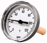 Bimetallthermometer Anzeige-bereiche 0 °C bis 60 °C Tauchschaft-länge in mm 40