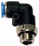 Winkeleinschraubverschraubung, drehbar, Außengewinde zylindrisch mit O-Ring Gewinde G 1/2 für Schlauch- Außen-Ø mm 10