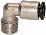 Winkel-Einschraubverschraubung, Außengewinde konisch nach ISO 7-1 Gewinde R 1/8 für Schlauch- Außen-Ø mm 6