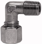 Winkel-Einschraubverschraubung, Außengewinde konisch nach ISO 7-1 Gewinde R 3/8 Rohr- Außen- Ø mm 15