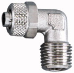 Winkeleinschraubverschraubung, Außengewinde konisch, Gewinde nach ISO 7-1 Gewinde R 1/8 für Schlauch mm 4/2