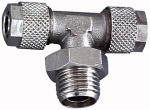 T-Einschraubverschraubung, drehbar, Außengewinde zylindrisch Gewinde G 1/4 für Schlauch mm 10/8