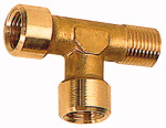 T-Stück, innen/innen/außen Gewinde G/R 1/4 Betriebsdruck bar 100