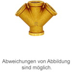 Verteiler, 2fach und 3fach, Messing blank (255.00 und 255.00/1 Messing vernickelt) Gewinde G 3/8 innen Abgänge 2 x innen