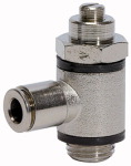 Drosselrückschlagventil, Zuluftdrosselung (»V«), Anschluss Steckverbindung Gewinde 1/4 für Schlauch mm 8