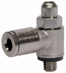 Drosselrückschlagventil, Abluftdrosselung (»C«), Anschluss Steckverbindung Gewinde M5 für Schlauch mm 6