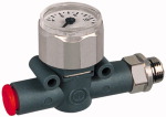 Manometer, Gewinde (Eingang) - Schlauch (Ausgang) Gewinde G 1/8 für Schlauch-Ø mm 8