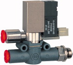 Magnetventil, geführte Entlüftung, Schlauch (Eingang) - Gewinde (Ausgang) Gewinde G 1/4 für Schlauch-Ø mm 6