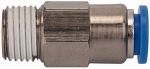 Gerade Rückschlagventile, Außengewinde konisch, mit PTFE-Gewindebeschichtung, Durchflussrichtung Schlauch zum Gewinde Gewinde R 1/8 für Schlauch- 