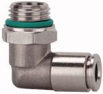 Winkeleinschraubverschraubung, zylindrisches Gewinde nach DIN EN ISO 228-1, drehbar, mit O-Ring Gewinde G 1/4 für Schlauch- Außen-Ø mm 10