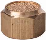 Schalldämpfer aus Sinterbronce, flache Ausführung, mit Innengewinde Gewinde M5 SW mm 8