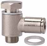 Winkelschwenkverschraubung, Außengewinde zylindrisch, mit O-Ring (FKM) Gewinde G 1/4 für Schlauch- Außen-Ø mm 6