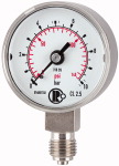 Manometer, CrNi-Stahl, Standardausführung, Anschluss unten Messbereich 0 - 40,0 bar Durchmesser mm 50