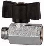 Kugelhahn mit Drehgriff Gewinde G 3/8 innen/außen SW mm 21