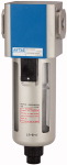 Filter mit Polycarbonatbehälter, Schutzkorb und Haltewinkel »HW«, halbautomatisches Ablassventil Gewinde G 3/8 Durchfluss l/min 1800