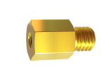 Reduziernippel lang, M5 a., M3 i., SW 7, Messing