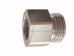 Reduziernippel lang, G 1 1/2 a., G 2 i., SW 70, Messing vern.