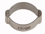 2-Ohr-Schlauchklemme, ES 1.4301 (W4), Spannbereich 11,0 - 13,0 mm
