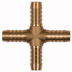 Kreuz-Schlauchverbindungsstutzen, für Schlauch LW 8 mm, Messing