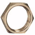 Sechskant-Gegenmutter G 1/2, SW 24, Messing vernickelt