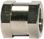 Muffe mit Außensechskant, G 1 1/2, SW 55, Messing vern.
