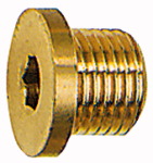 Verschlussschraube, Innensechskant und Bund, G 1, SW 17, Messing