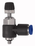 Drosselrückschlagventil »Blaue Serie« mini, Abluftdros., M5 außen