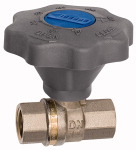 Kugelhahn Feineinstellung, Messing vern./blank, Rp 1 1/2