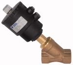 Schrägsitzventil, Kolbenantrieb, NC, Bronze, G 1 1/2