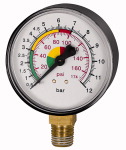 Manometer Ø 63 mm, ungeeicht, Anschluss unten