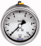 Glyzerinmano, CrNi-Stahl, G 1/4 zentrisch, 0 - 6,0 bar, Ø 63