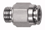 Gerade Steckverschraubung G 1/4 a., Schlauch-Außen-Ø 4, ES 1.4404