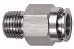 Gerade Steckverschraubung R 1/4 a., Schlauch-Außen-Ø 4, ES 1.4404
