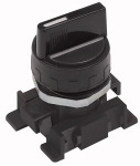 Kurzer Drehhebel, schwarz, 3 Stellungen, bistabil