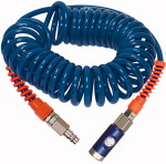 Spiralschlauch-Kupplung-Set, Druckknopfkupplung, Schlauch-ø 12x8