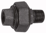 Verschraubung 331, flachdicht., R 1 1/2, Rp 1 1/2,Temperg. schw.