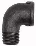 Winkel 92, 90°, Rp 1 i., R 1 a., Temperguss schwarz