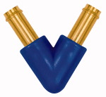 V-Schlauchverbindungsstutzen, für Schlauch LW 4, Messing und POM