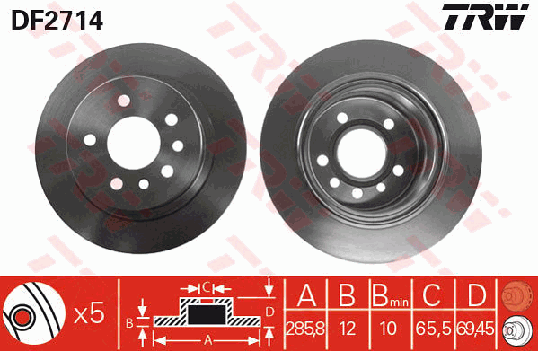 TRW Bremsscheibe DF2714