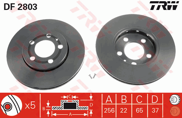 TRW Bremsscheibe DF2803