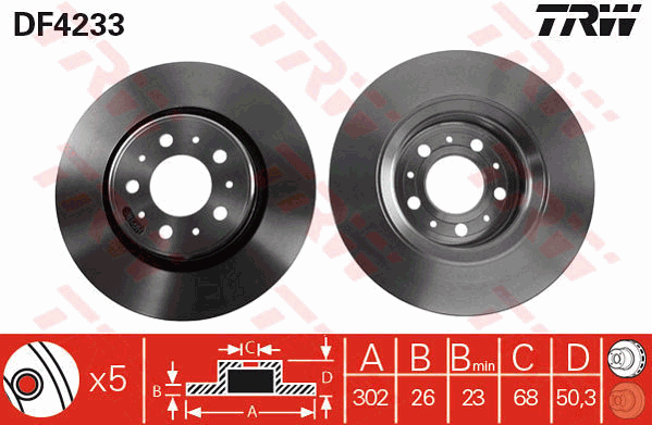 TRW Bremsscheibe DF4233
