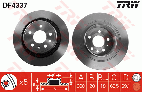TRW Bremsscheibe DF4337