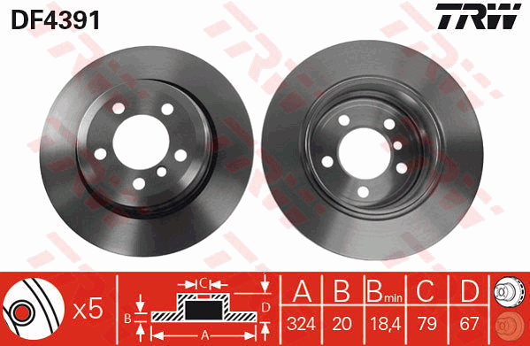 TRW Bremsscheibe DF4391
