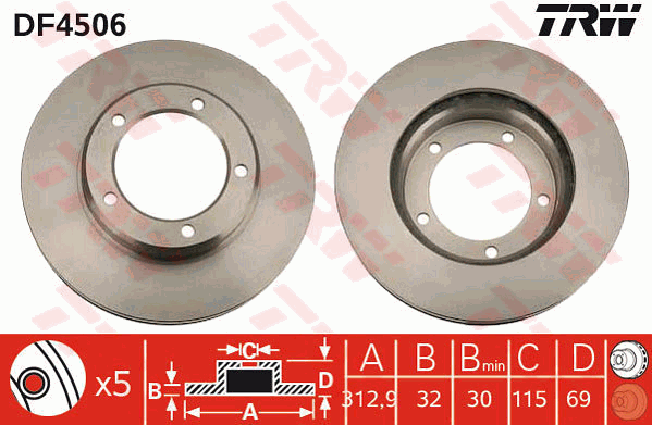 TRW Bremsscheibe DF4506