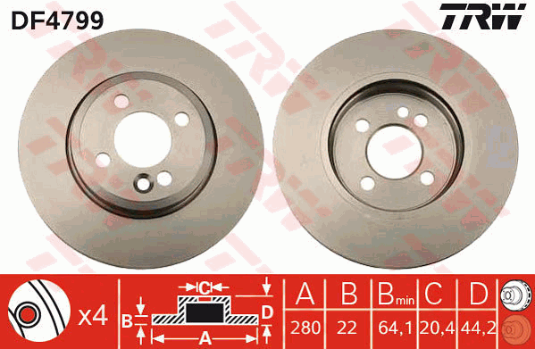TRW Bremsscheibe DF4799